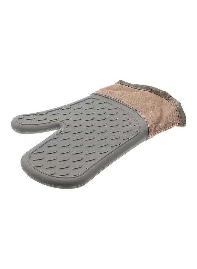 ULIOVA قفازات الفرن المقاومة للحرارة من السيليكون مزدوجة الطبقات، قفازات الخبز غير الانزلاقية ببطانة قطنية للطهي والخبز والبيكيو والميكروويف، قفازات واقية سهلة التنظيف ومتينة - Image 1